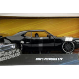 Jada Hızlı ve Öfkeli Fast & Furious FF8 1972 Plymouth GTX Araba 1:24 203034