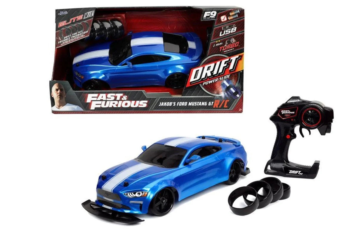 Jada Hızlı ve Öfkeli Fast & Furious RC Drift Jakob Ford Mustang 1:10 Uzaktan Kumandalı Araba 209006 | Toysall