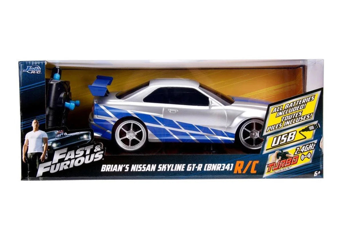 Jada Hızlı ve Öfkeli Fast & Furious RC Nissan Skyline GTR 1:16 Uzaktan Kumandalı Araba 206007 | Toysall