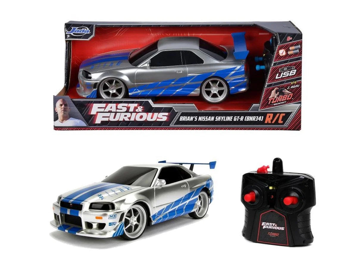 Jada Hızlı ve Öfkeli Fast & Furious RC Nissan Skyline GTR 1:16 Uzaktan Kumandalı Araba 206007 | Toysall