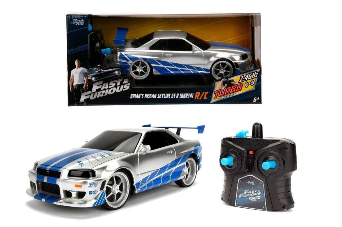 Jada Hızlı ve Öfkeli Fast & Furious RC Nissan Skyline GTR 1:16 Uzaktan Kumandalı Araba 206007 | Toysall