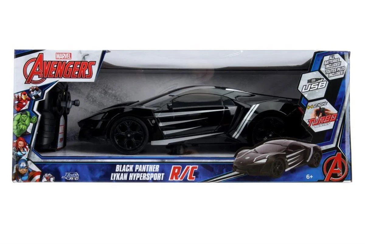 Jada Marvel Kara Panter Black Panther RC Lykan Hypersport 1:16 Uzaktan Kumandalı Araba 226001 | Toysall