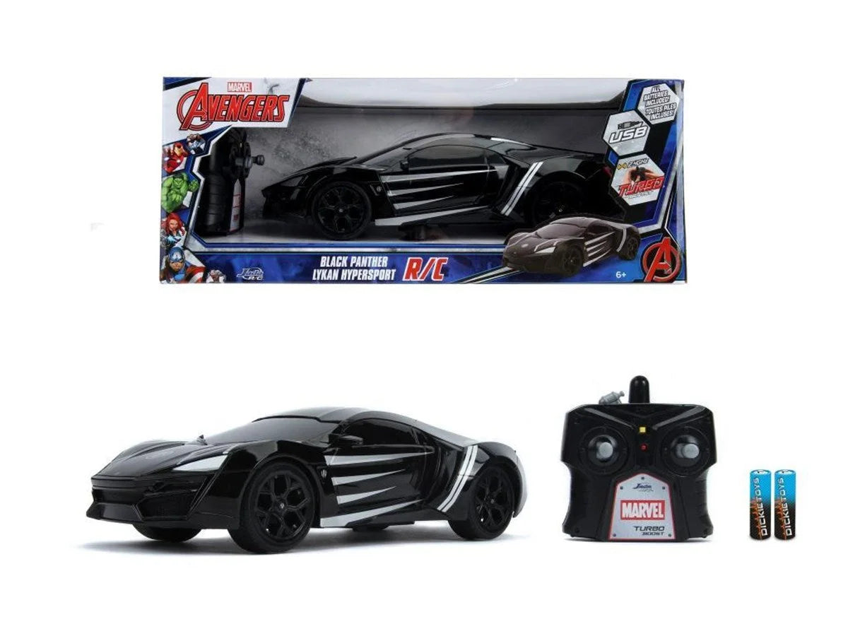 Jada Marvel Kara Panter Black Panther RC Lykan Hypersport 1:16 Uzaktan Kumandalı Araba 226001 | Toysall