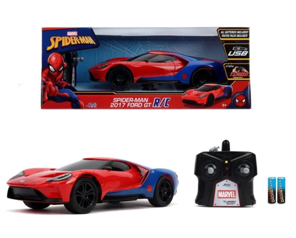 Jada Marvel Örümcek Adam Spider-Man RC 2017 Ford GT 1:16 Uzaktan Kumandalı Araba 226002 | Toysall