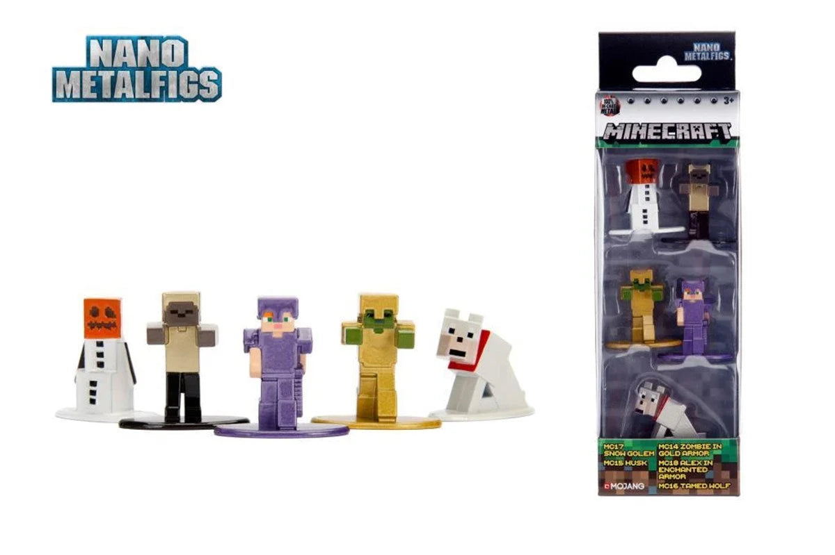 Jada Minecraft Nanofigs 1.65" 5'li Paket 253260001 | Toysall