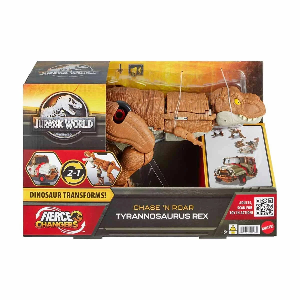 Jurassic World Dönüşen Oyuncağı Tyrannosaurus T Rex Dinozordan Kamyona Chase N Roar HPD38 | Toysall