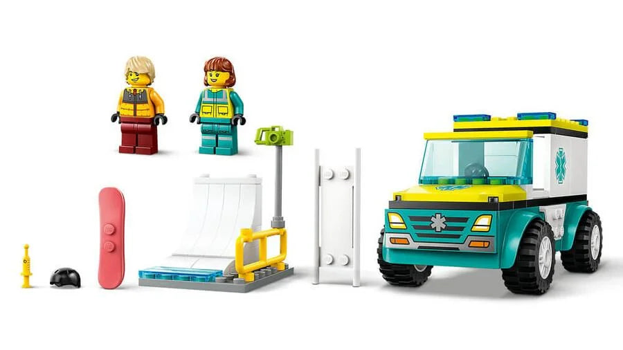 Lego City Acil Ambulansı ve Snowboardcu 60403 | Toysall