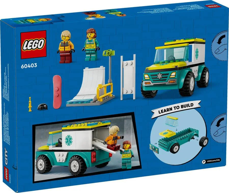 Lego City Acil Ambulansı ve Snowboardcu 60403 | Toysall