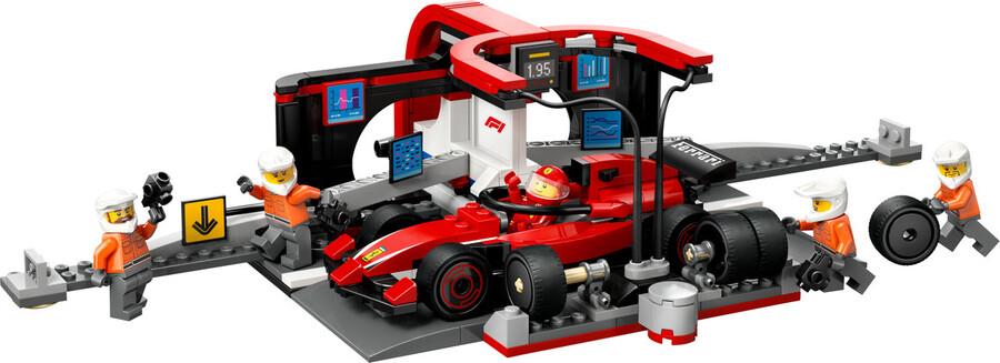Lego City Ferrari Arabalı F1 Pit Stop ve Pit Ekibi 60443