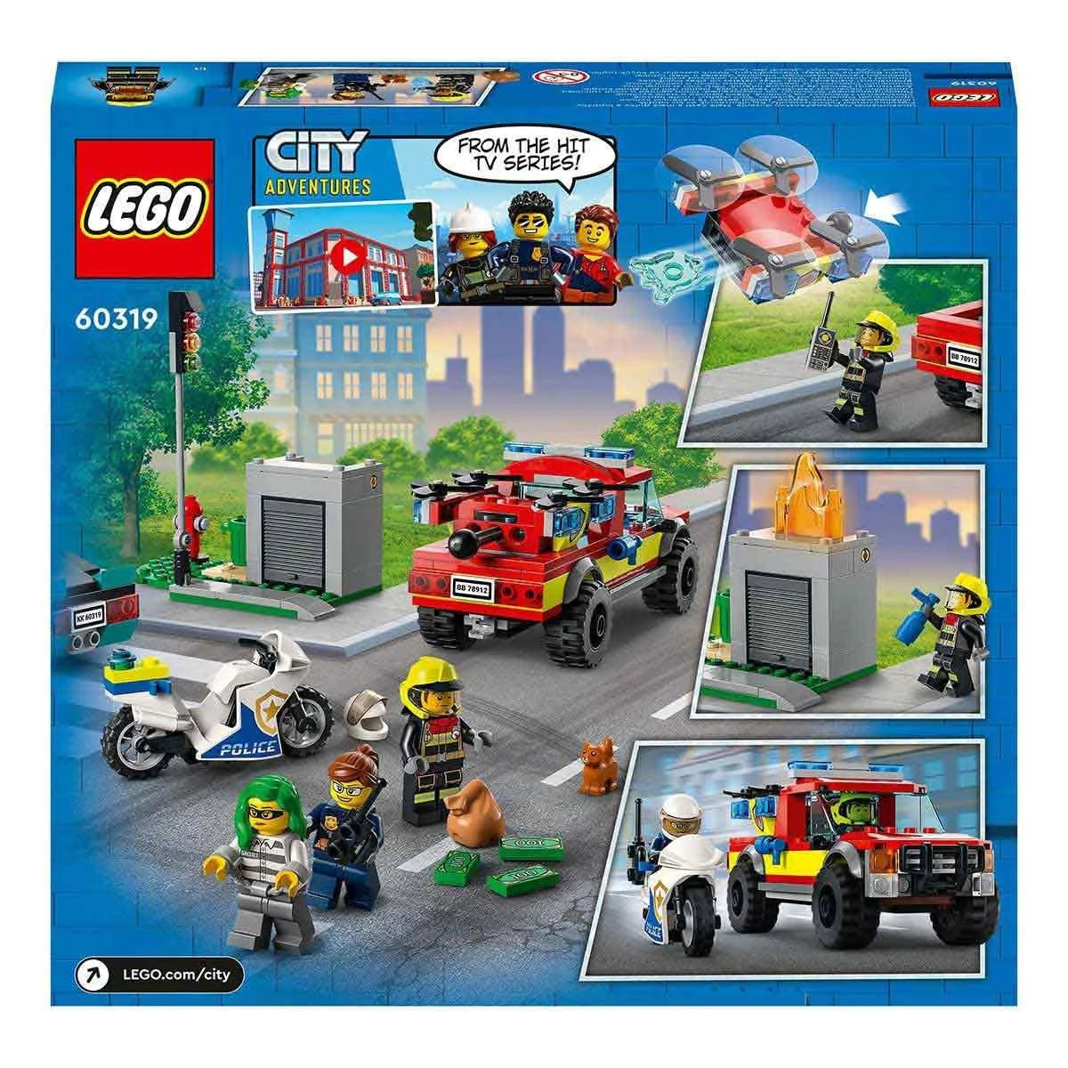 Lego City İtfaiye Kurtarma Operasyonu ve Polis Takibi 60319 | Toysall