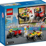 Lego City Pizza Arabası İtfaiye Kamyonuna Karşı Yarış Arabası Paketi 60458