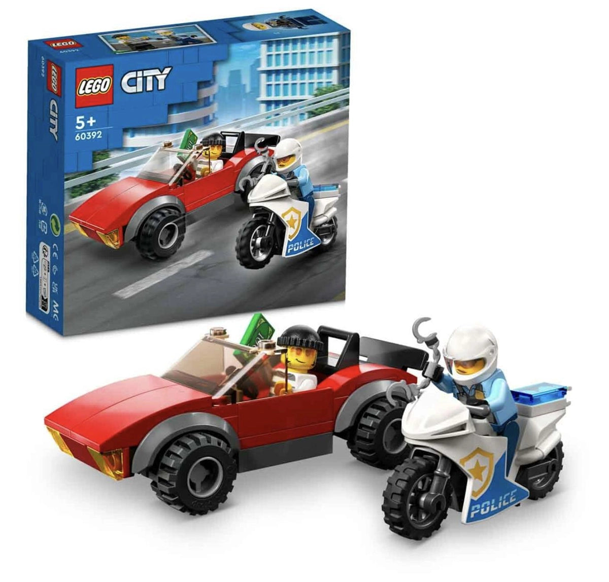 Lego City Polis Motosikleti Araba Takibi 60392 | Toysall