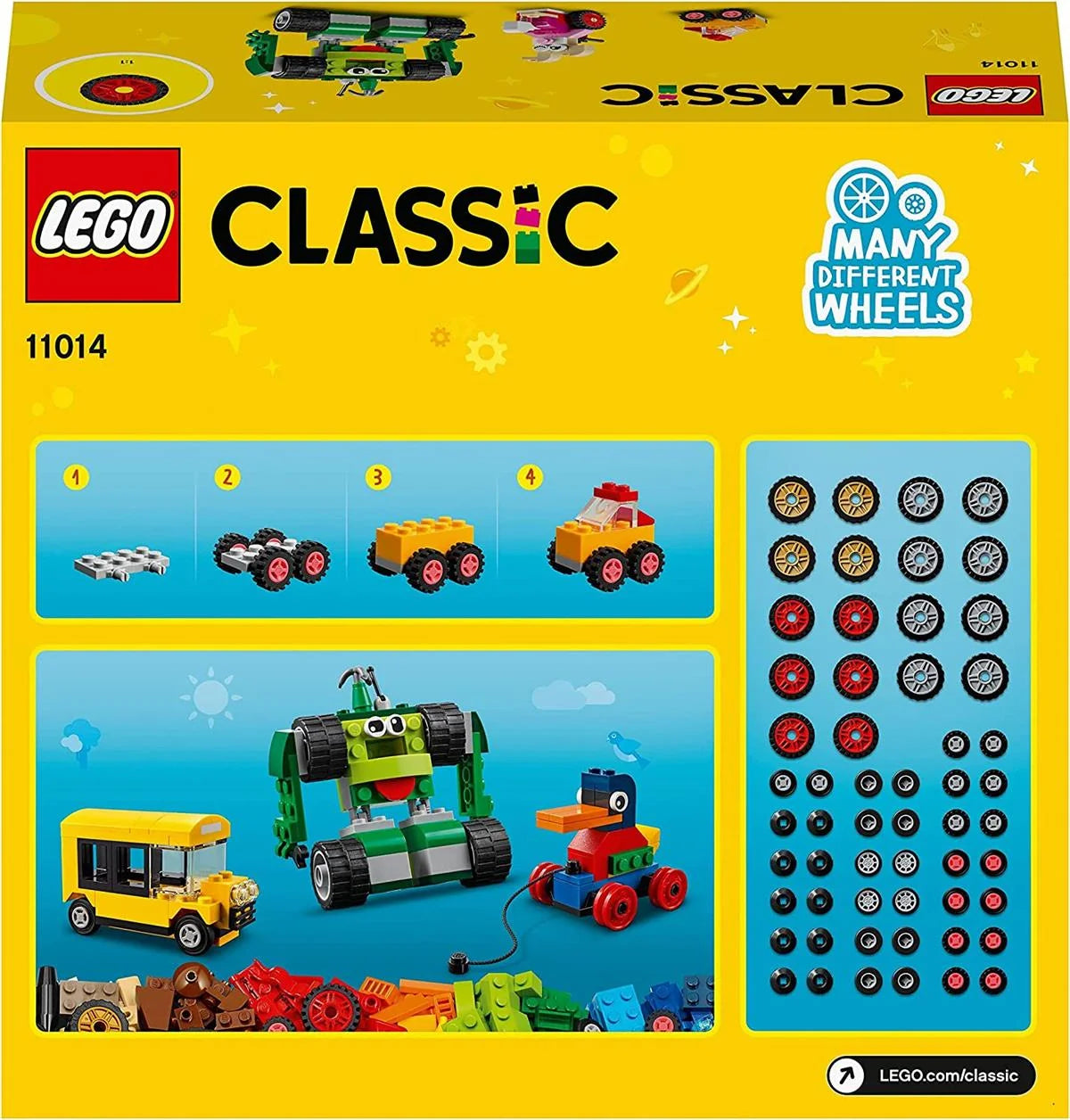 Lego Classic Yapım Parçaları ve Tekerlekler 11014 | Toysall