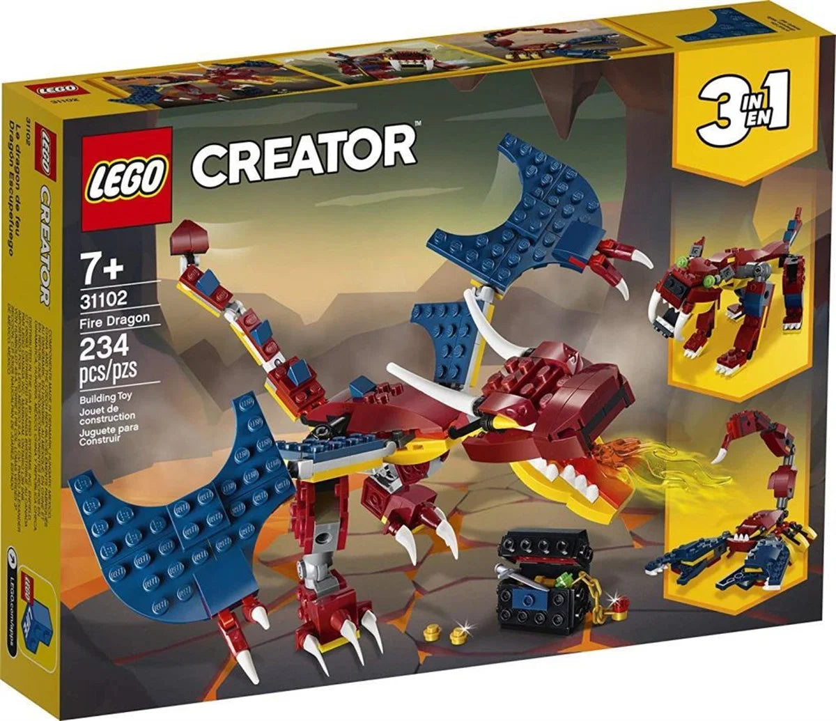 Lego Creator 3’ü 1 Arada Ateş Ejderhası 31102 | Toysall