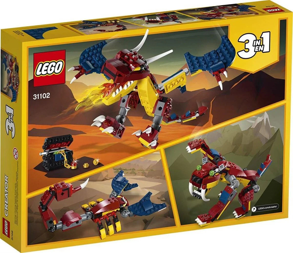 Lego Creator 3’ü 1 Arada Ateş Ejderhası 31102 | Toysall