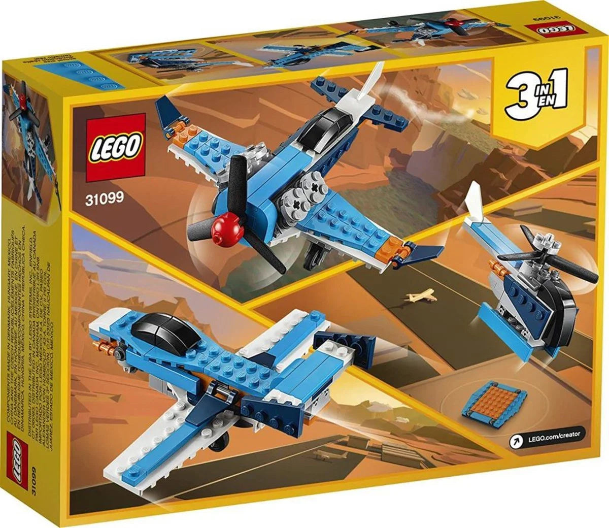 Lego Creator 3’ü 1 Arada Pervaneli Uçak 31099 | Toysall