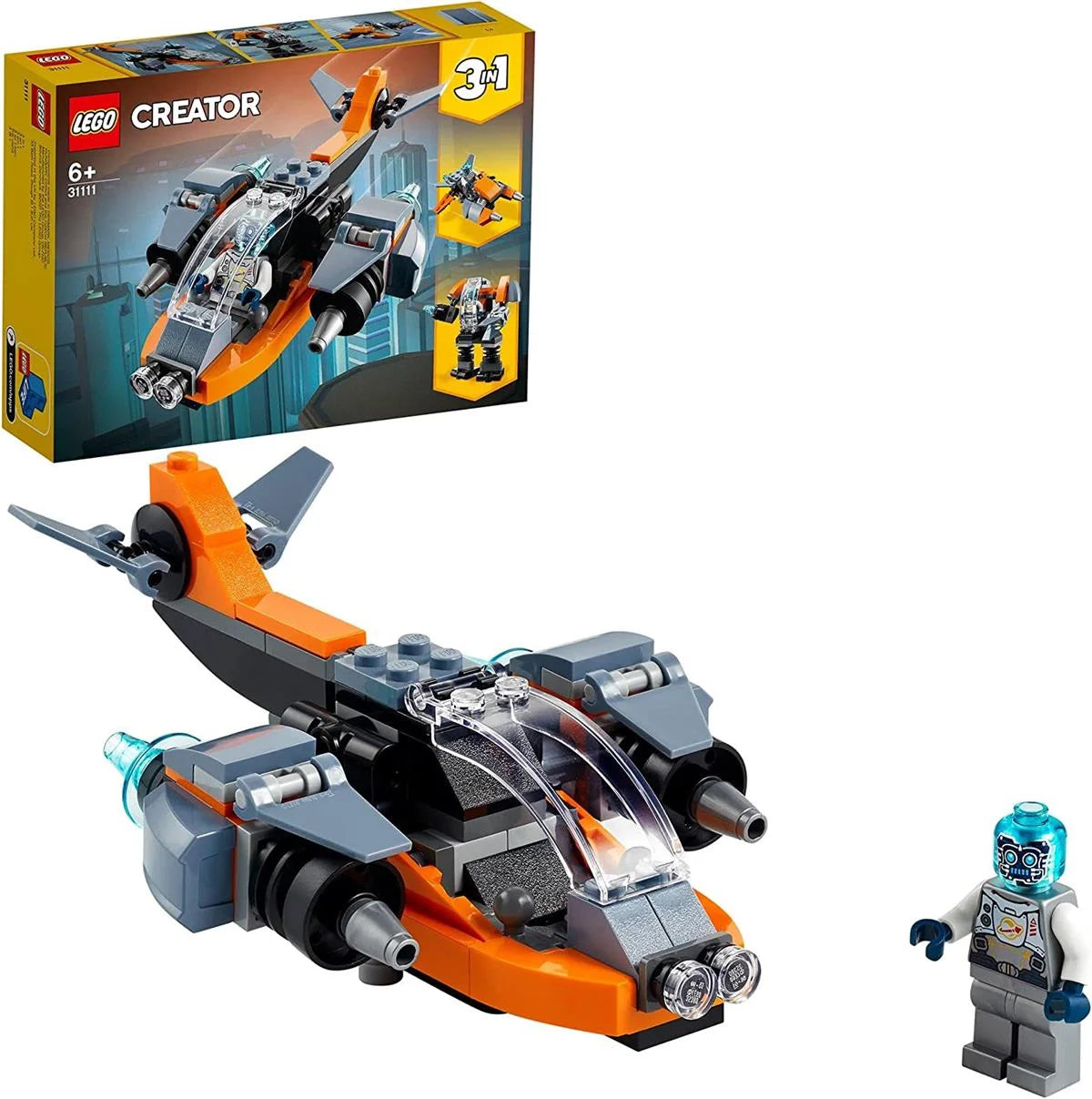 Lego Creator 3’ü 1 Arada Siber İnsansız Hava Aracı 31111 | Toysall