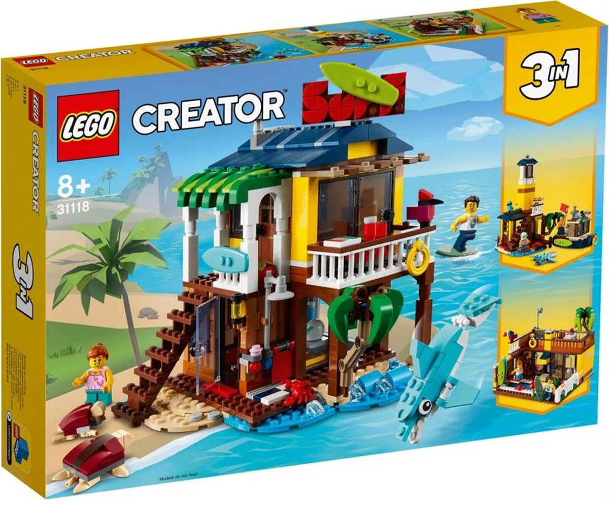 Lego Creator 3’ü 1 Arada Sörfçü Plaj Evi 31118 | Toysall