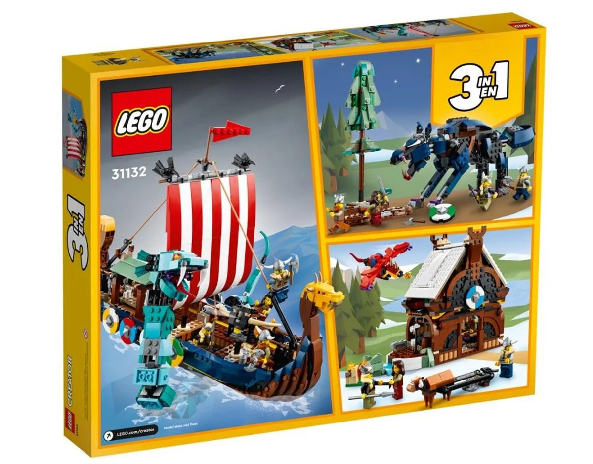 Lego Creator 3 ü 1 Arada Viking Gemisi ve Midgard Yılanı 31132 | Toysall