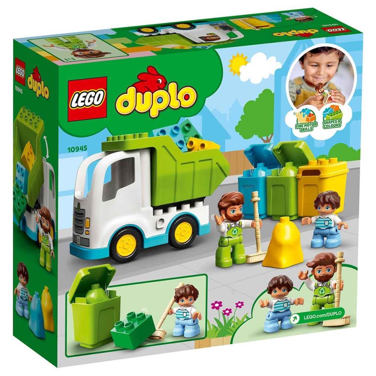 Lego Duplo Kasabası Çöp Kamyonu ve Geri Dönüşüm 10945 | Toysall