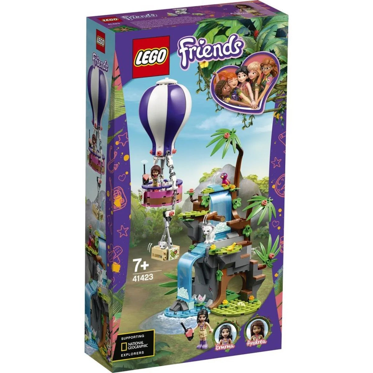 Lego Friends Sıcak Hava Balonuyla Kaplan Kurtarma Operasyonu 41423 | Toysall