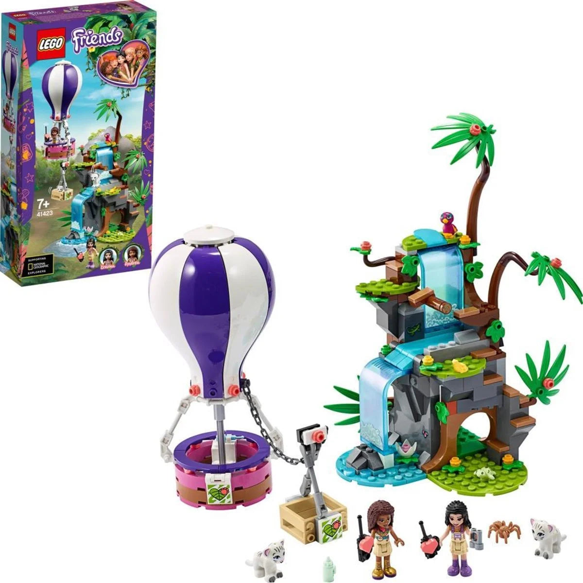 Lego Friends Sıcak Hava Balonuyla Kaplan Kurtarma Operasyonu 41423 | Toysall