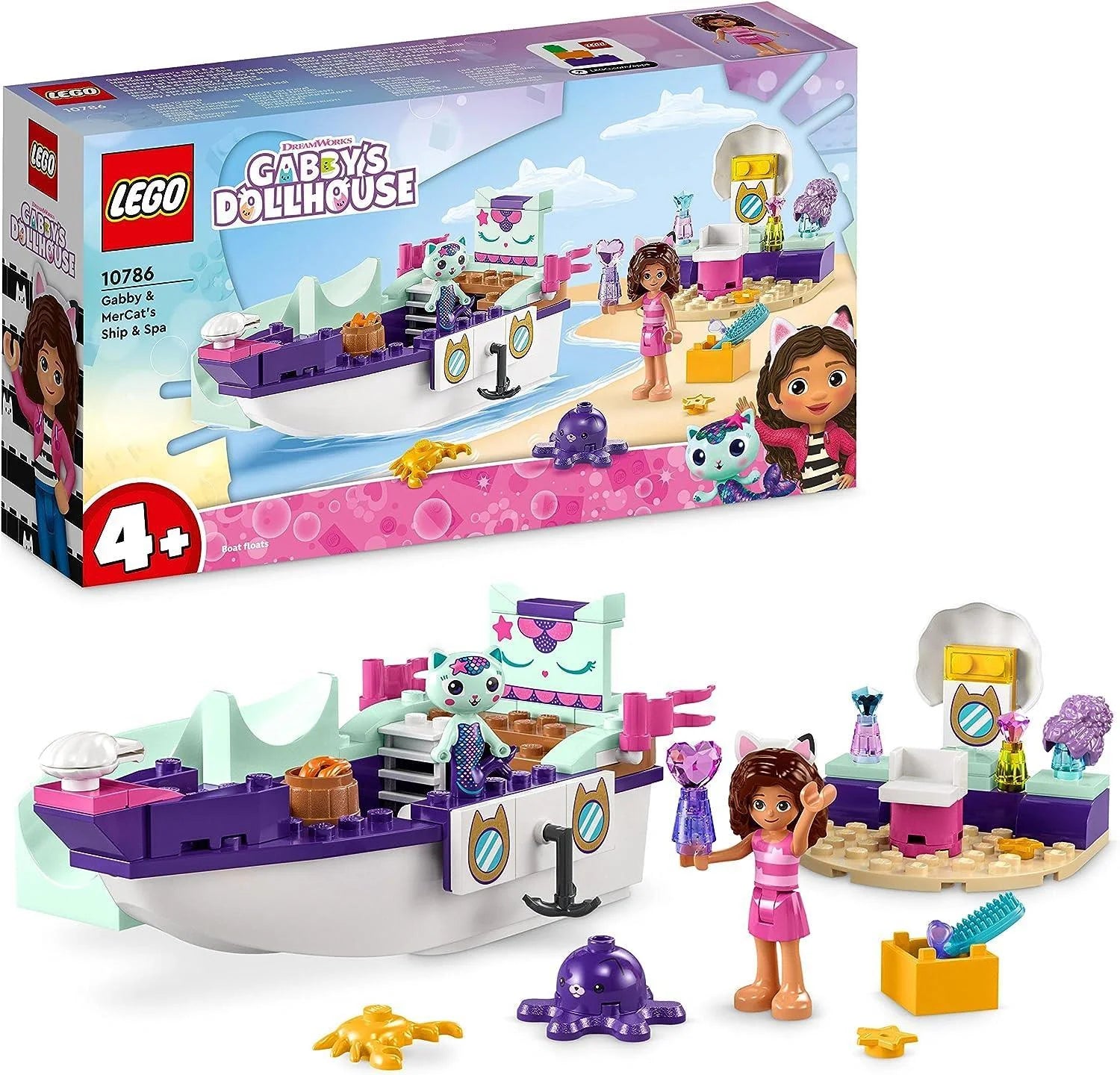 Lego Gabby's Dollhouse Gabby ve Süslü Kedinin Gemisi ve Spa 10786 | Toysall