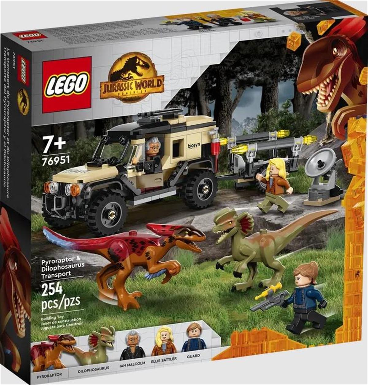 Lego Jurassic World Pyroraptor ve Dilophosaurus Nakliyesi 76951 | Toysall