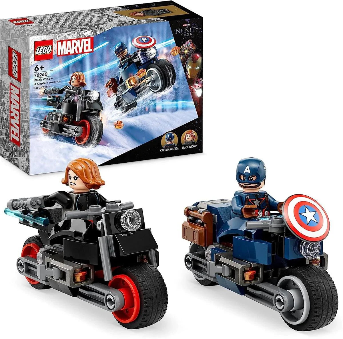 Lego Marvel Black Widow ve Kaptan Amerika Motosikletleri 76260 | Toysall