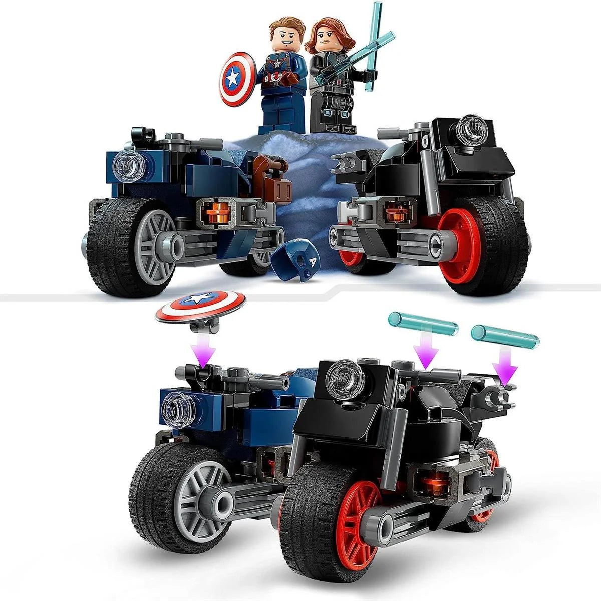 Lego Marvel Black Widow ve Kaptan Amerika Motosikletleri 76260 | Toysall