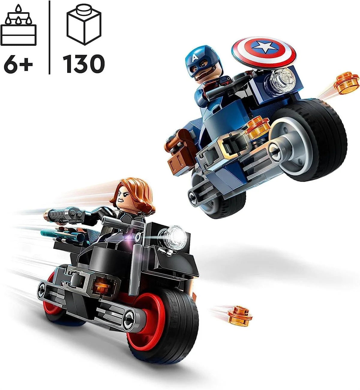 Lego Marvel Black Widow ve Kaptan Amerika Motosikletleri 76260 | Toysall