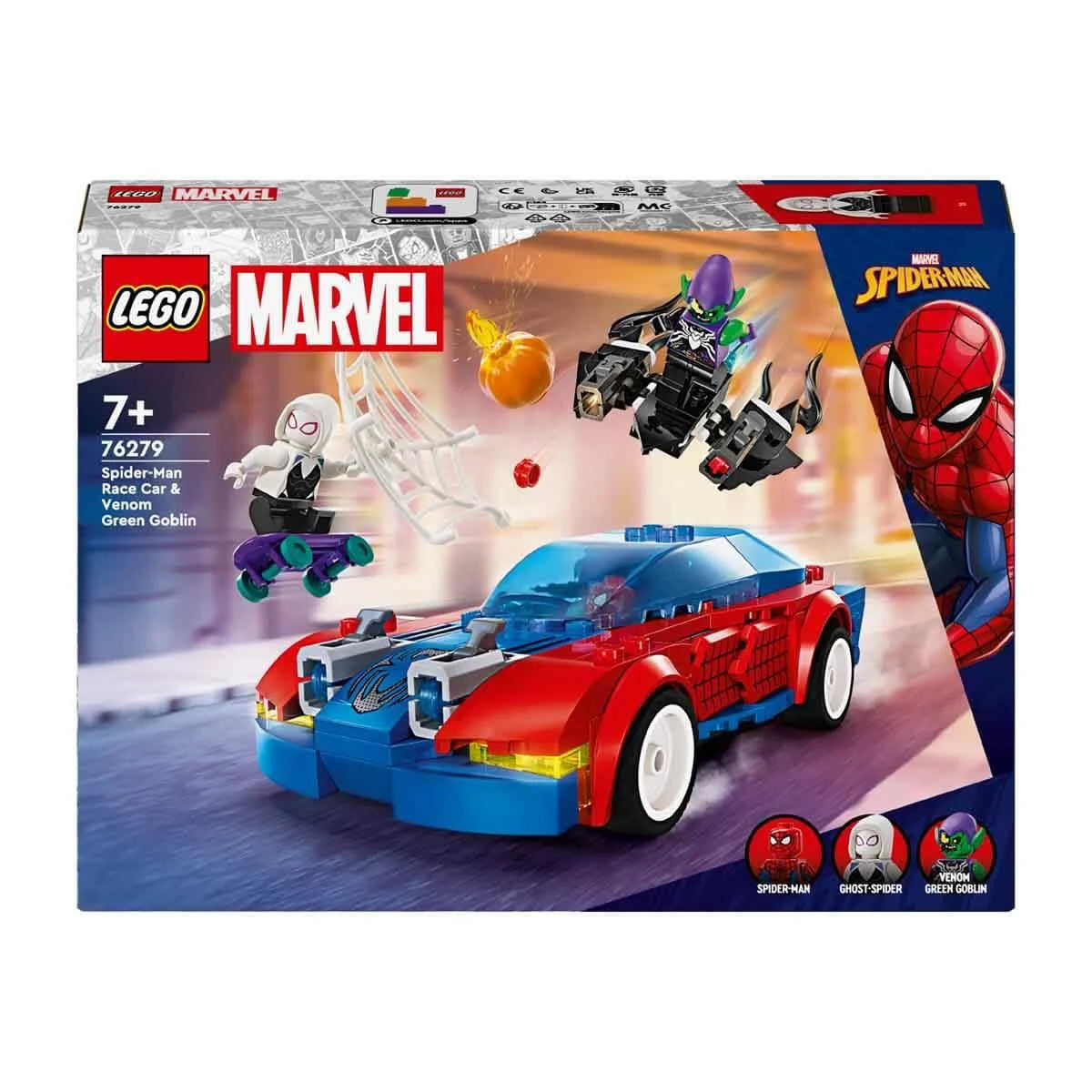 Lego Marvel Örümcek Adam Yarış Arabası ve Venom Green Goblin 76279 | Toysall