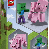Lego Minecraft BigFig Domuz ile Bebek Zombi 21157