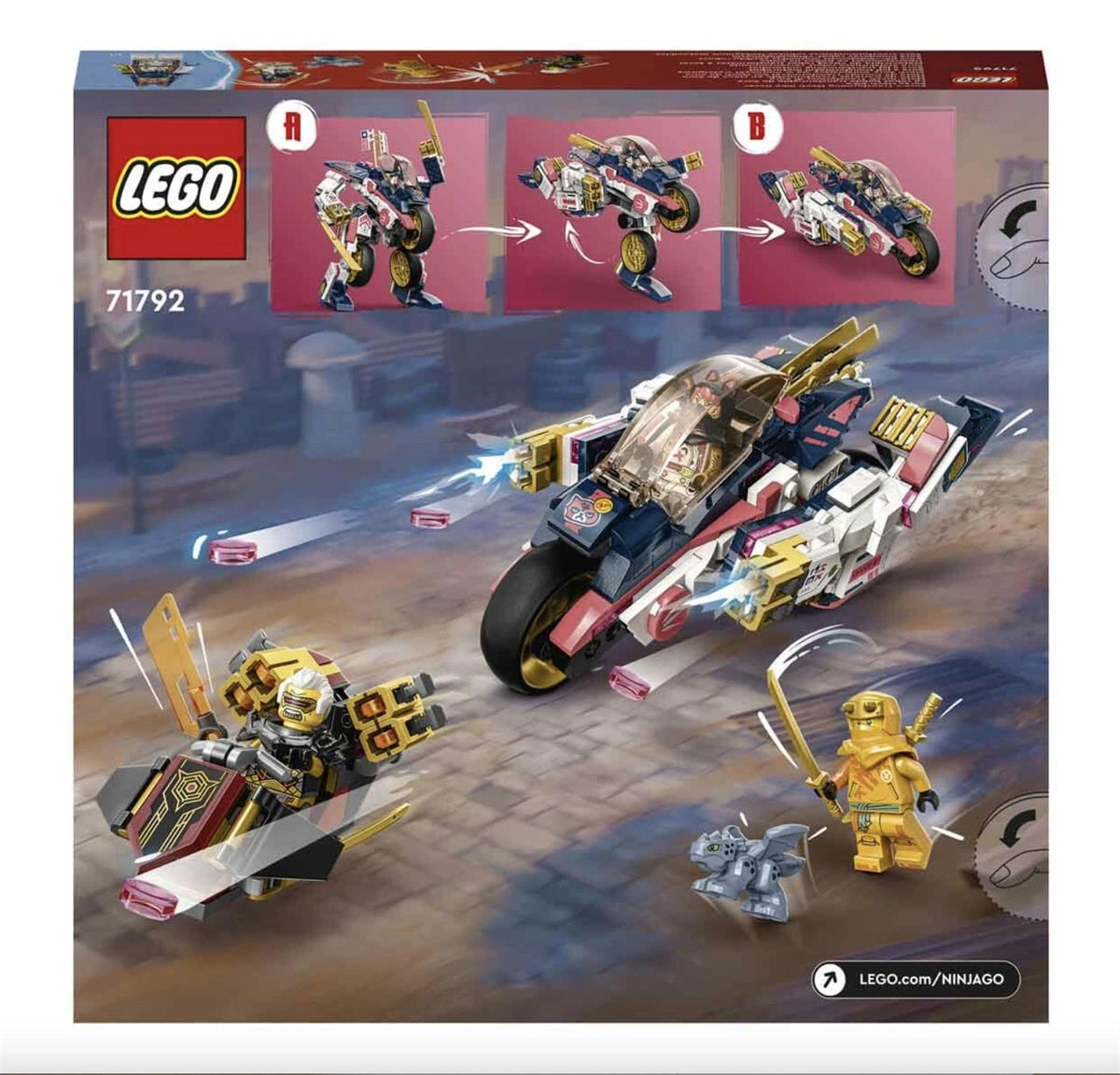 Lego Ninjago Sora'nın Dönüşen Robot Motosiklet Yarışçısı 71792 | Toysall