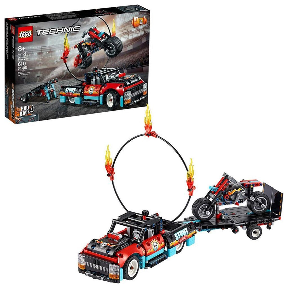 Lego Technic Gösteri Kamyoneti ve Motosikleti 42106 | Toysall