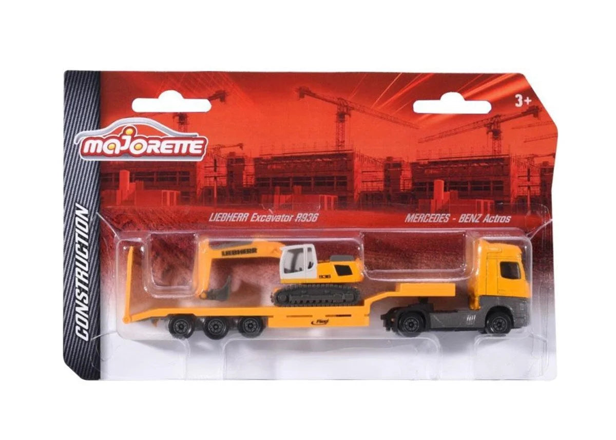 Majorette İnşaat  Araçları Oyun Seti Liebherr Excavator R936 ve Mercedes Benz Actors 212057361 | Toysall