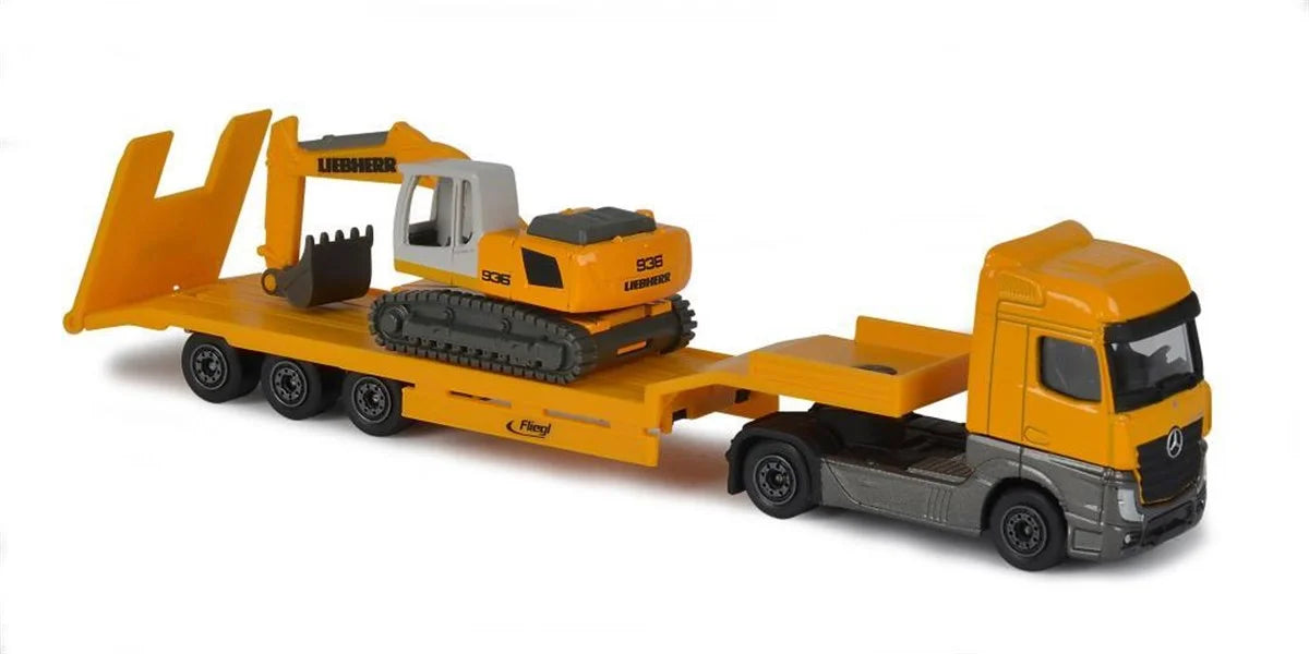 Majorette İnşaat  Araçları Oyun Seti Liebherr Excavator R936 ve Mercedes Benz Actors 212057361 | Toysall