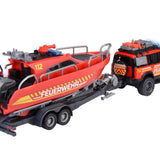 Majorette Land Rover Yangın Kurtarma Aracı ve Teknesi, Die-Cast, Sesli ve Işıklı 213716001