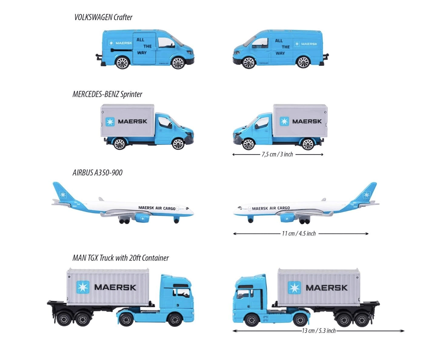 Majorette MAERSK 4'lü Hediye Seti 212057290 | Toysall