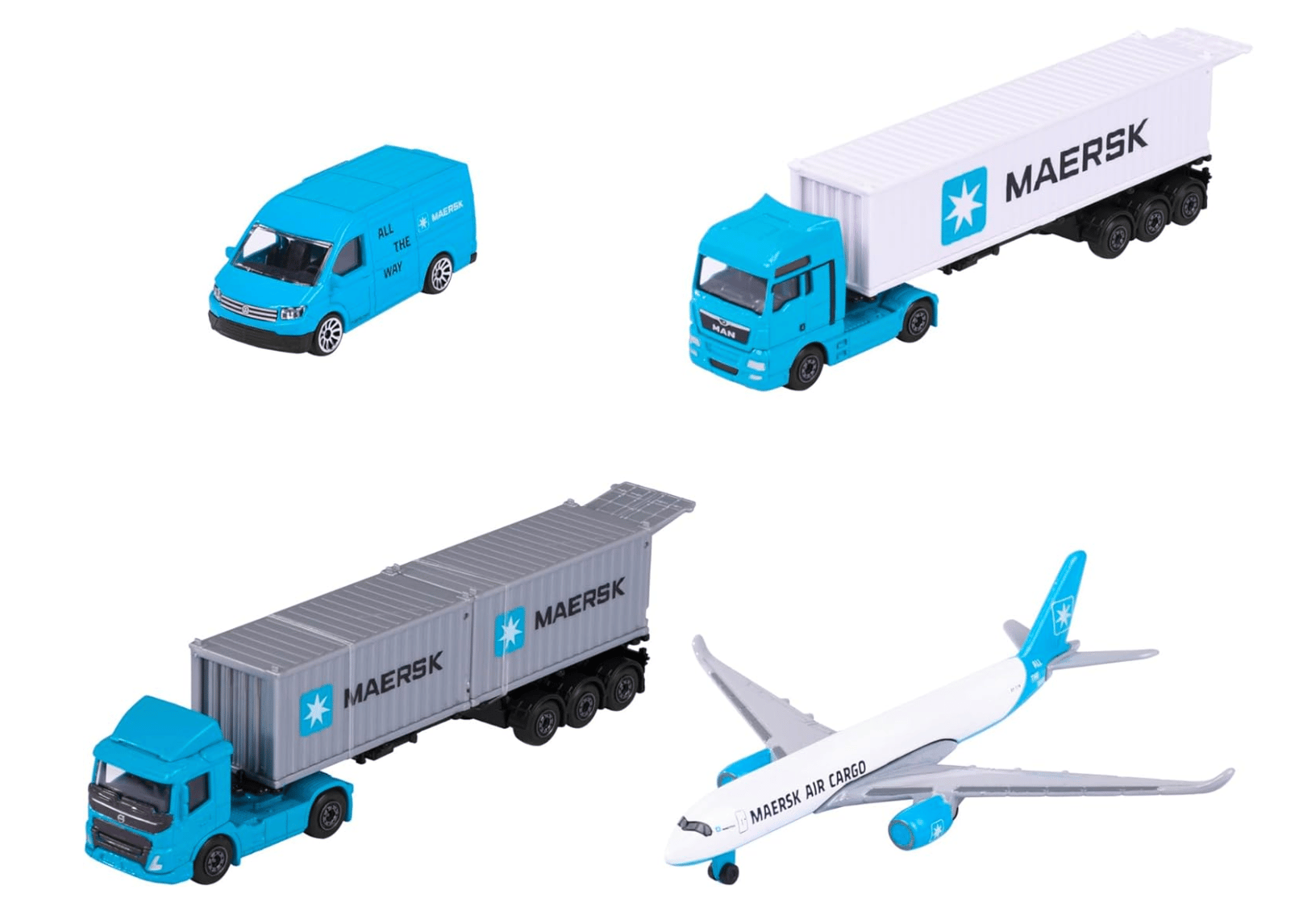 Majorette MAERSK Ulaşım Araçları - Volkswagen Crafter ve Air Cargo 212057289-3 | Toysall