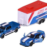 Majorette Yarış Römorku Seti - Ford Mustang GT ve Römorklu Ford Performance F-150 Raptor 2003001
