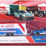 Majorette Yarış Römorku Seti - Ford Mustang GT ve Römorklu Ford Performance F-150 Raptor 2003001
