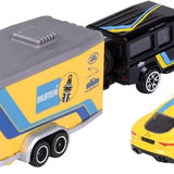 Majorette Yarış Römorku Seti - Toyota GR Supra ve Römorklu Land Rover Defender 110 2003001