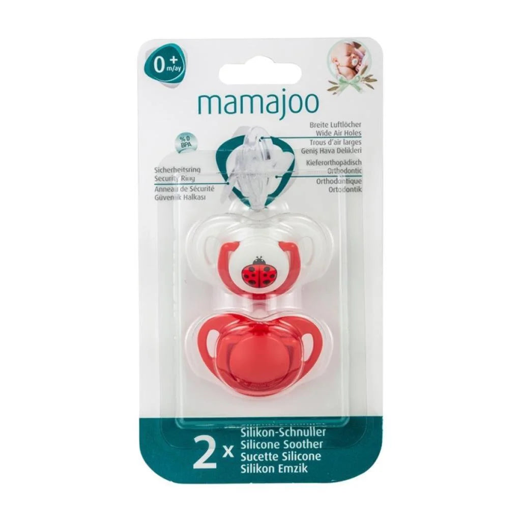 Mamajoo Silikon Ortodontik İkili Emzik Uğur Böceği MMJ3695 | Toysall