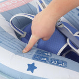 Mambobaby Hot Air Balloon Yüzme Simidi - Mavi, Emniyetli, Gölgelikli ve Ayak Destekli