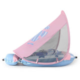 Mambobaby Hot Air Balloon Yüzme Simidi - Mavi, Emniyetli, Gölgelikli ve Ayak Destekli