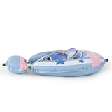 Mambobaby Hot Air Balloon Yüzme Simidi - Mavi, Emniyetli, Gölgelikli ve Ayak Destekli