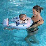 Mambobaby Hot Air Balloon Yüzme Simidi - Mavi, Emniyetli, Gölgelikli ve Ayak Destekli