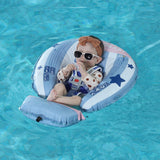 Mambobaby Hot Air Balloon Yüzme Simidi - Mavi, Emniyetli, Gölgelikli ve Ayak Destekli