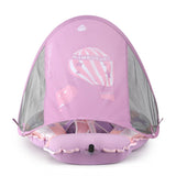 Mambobaby Hot Air Balloon Yüzme Simidi - Pembe, Emniyetli, Gölgelikli ve Ayak Destekli